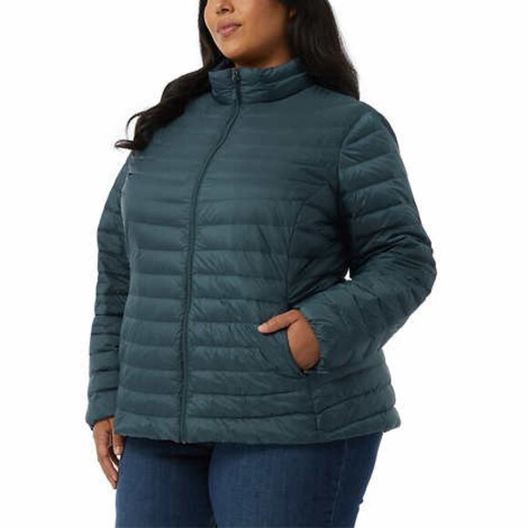 32 Degrees Ladies' Down Jacket Orion Blue Size 3X NWT - Picture 1 of 5